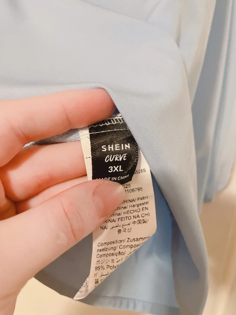 Shein Light Blue Pullover Blouse Size 3XL - Picture 7 of 9